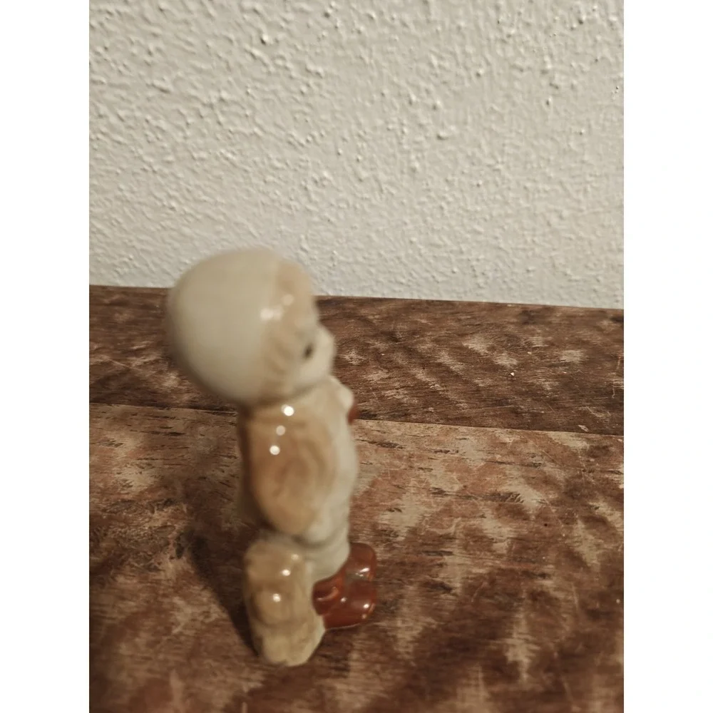 Vintage Occupied Japan Boy Holding Basket Figurine
